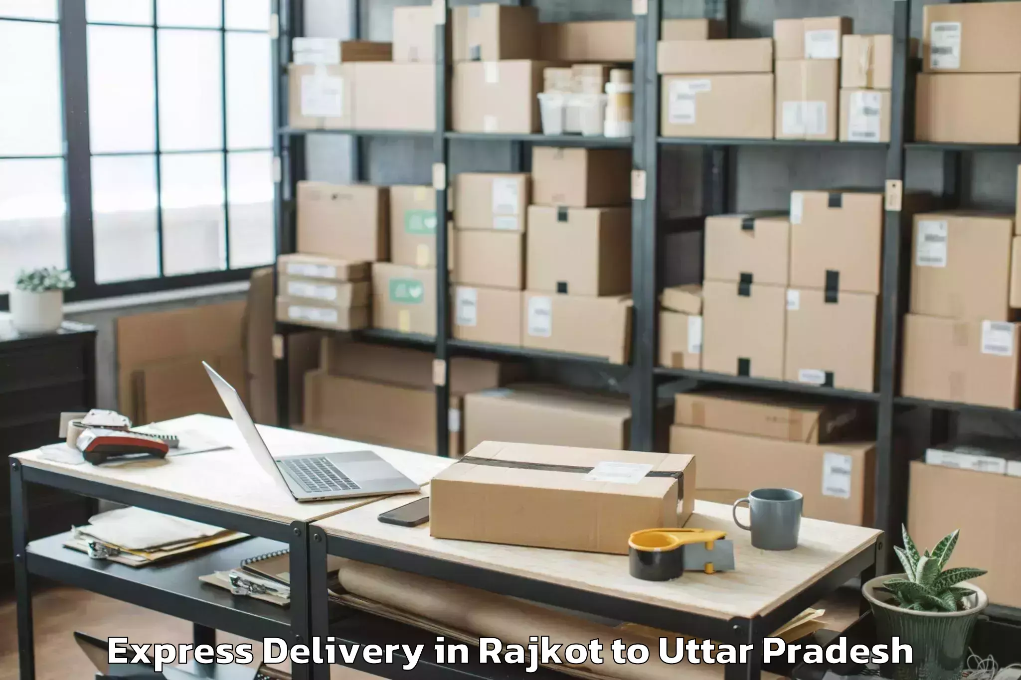 Professional Rajkot to Rani Lakshmi Bai Central Agric Express Delivery